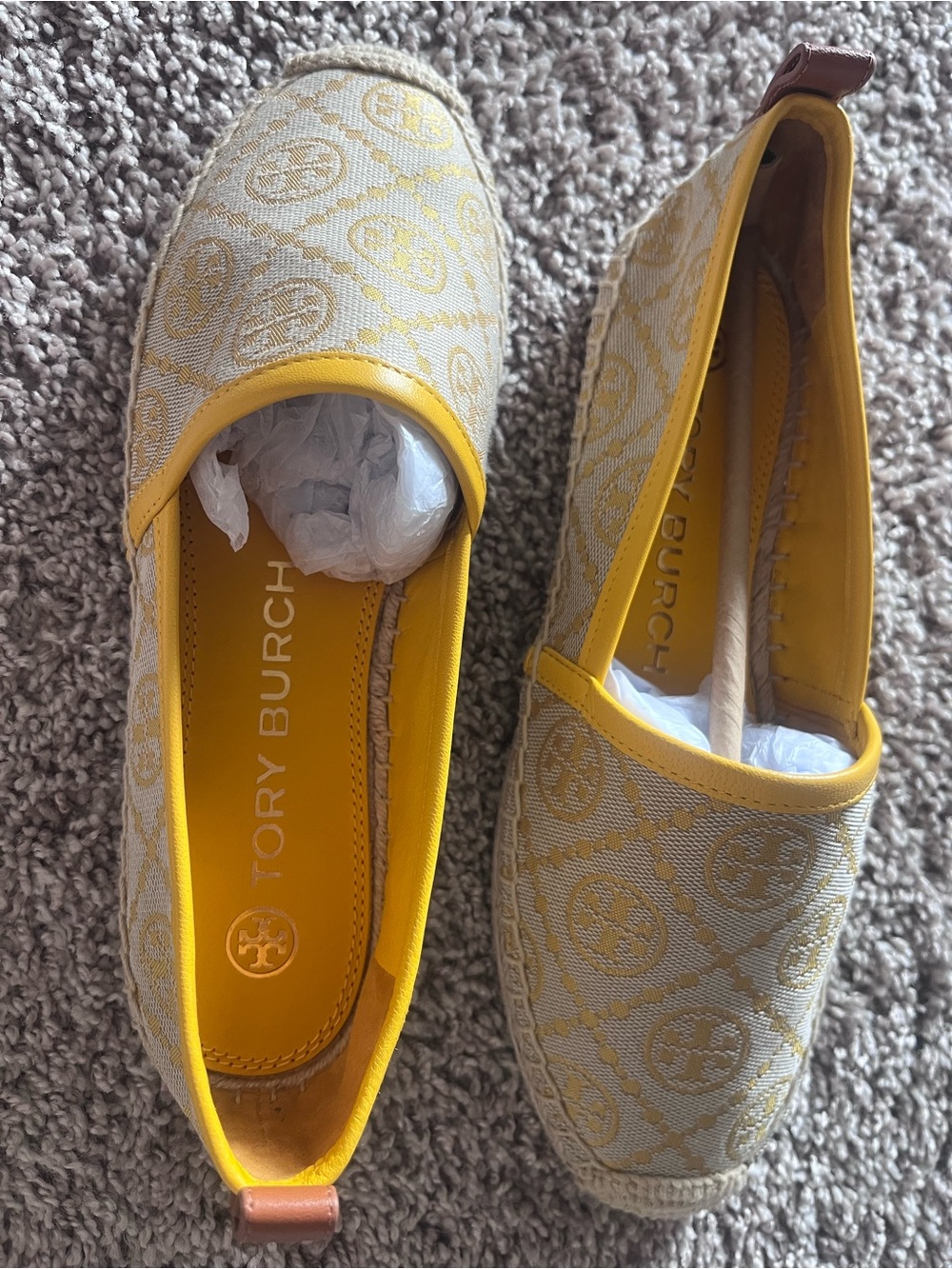NWOB Tory Burch Jacquard Espadrille Flats - Picture 4 of 4